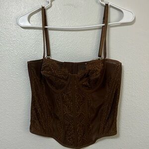 Brown corset top